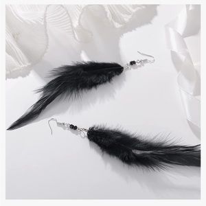 Black Feather Earrings